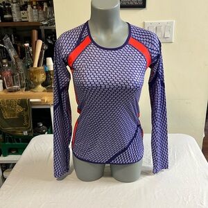 Nike Dri-Fit Long Sleeve Purple and Orange Active Top in Size Extra Small